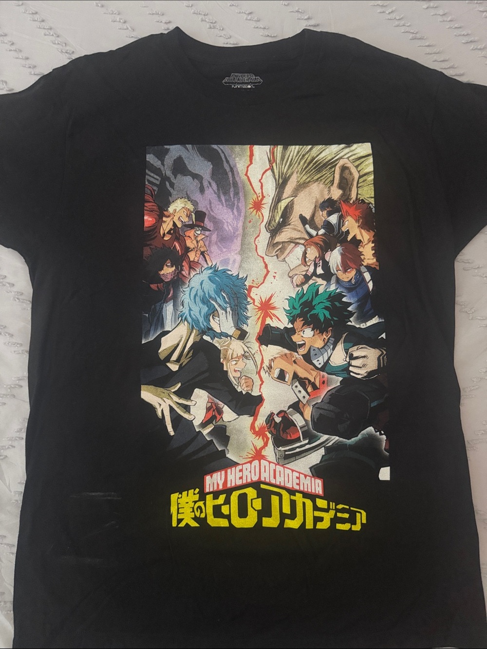 My Hero Academia Graphic Tee - Black with Colorful Anime Print